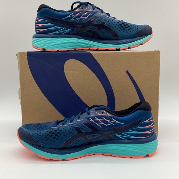 1955. ASICS Running Shoes Orange, Teal & Turquoise Size 9.5 (Brand New) - Picture 2 of 5